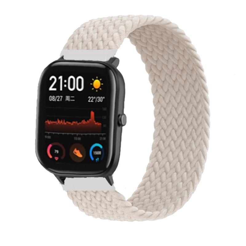 20mm 22mm Uhrenarmbänder für Amazfit GTS/4/3/2/2e/GTS2 Mini/GTR 4/3 pro/GTR2/2e/2 Geflochtenes Solo-Loop-Armband Amazfit bip 6 5 Band