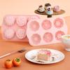 6 Holes Rose Flower Handmade Soap Candle Silicone Mold Heart Shape DIY Cake Chocolate Baking Tools Ice Cube Making Mould