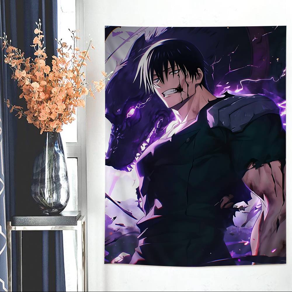 Jujutsu Kaisen Fushiguro Anime Printed Large Wall Tapestry Art Science Fiction Room Home Decor Decor Blanket