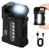 EDC Flashlight 1200mAh Mini Magnetic Flashlight Portable Pocket Double Light Sources Flashlights for Home Emergency Outdoor Car