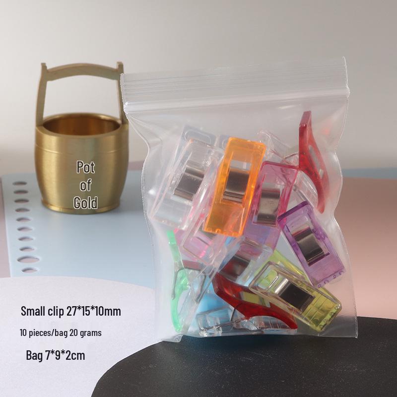 Colorful Sewing and Office Clips: DIY Quilting, Student Papers, Storage, and Staples Small Clips, Mixed Colors, 10 pieces/bag