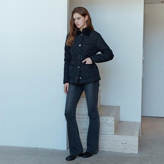 Belted Quilted Short Jacket ITPAZJK430