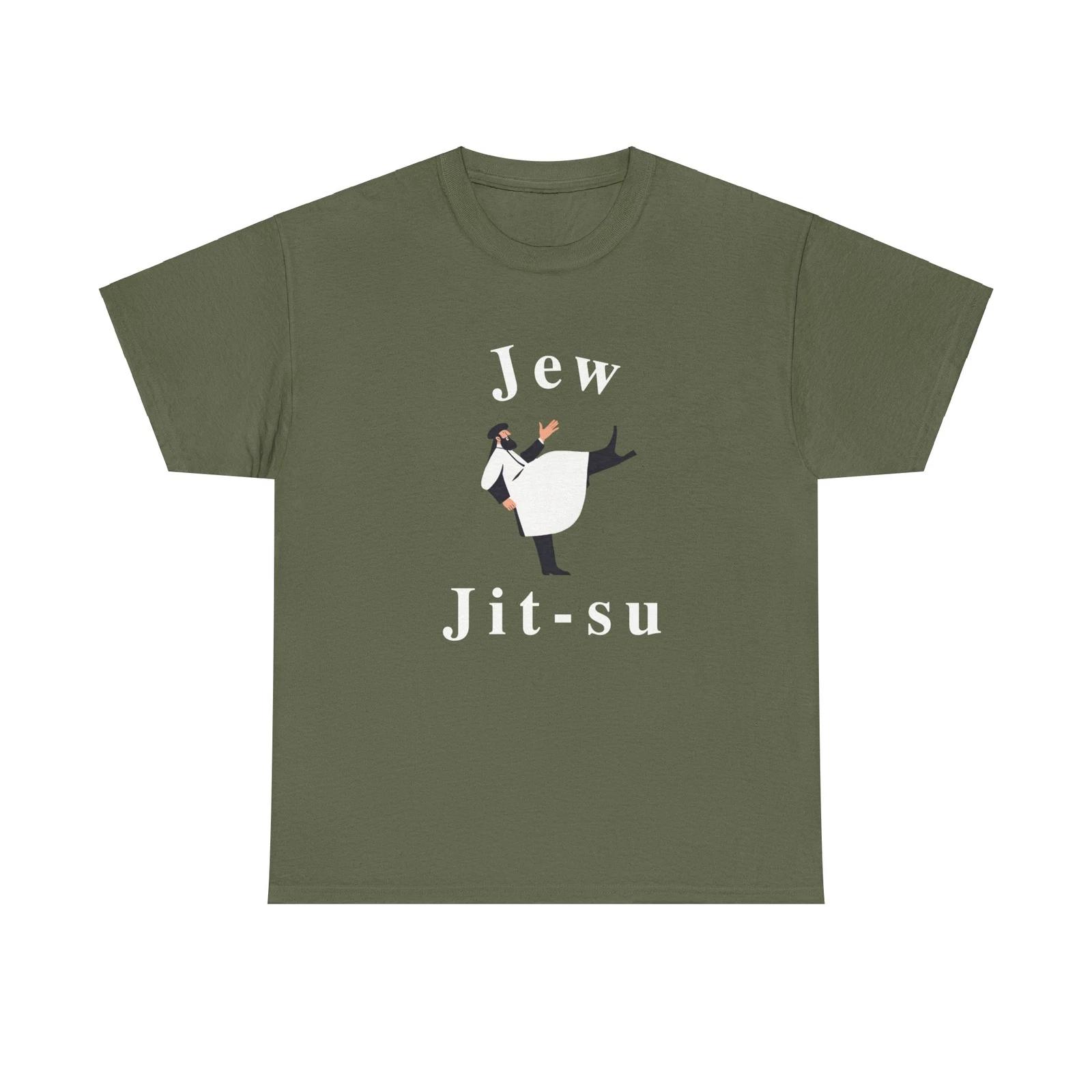 

Jew jit-su Унисекс Футболка из плотного хлопка Еврейская футболка Еврейская футболка для защиты S