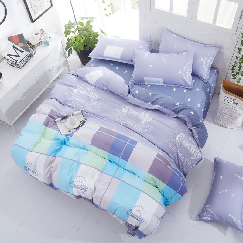 Flower Comforter Bedding Set Simple Pink Bed Linens Bed Linings Queen Duvet Cover Bed Sheet And Pillowcase King Size For Girls