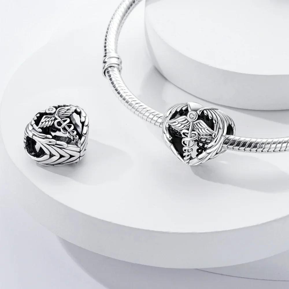 Charm Angelic Boy Girl Blue Wings Stars Infinite Charms Beads Fit Bracelet 925 Silver Women Diy Fine Gift Accessory Set