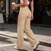 Women's High Waist Straight Leg Yoga Pants with No Toe Design
