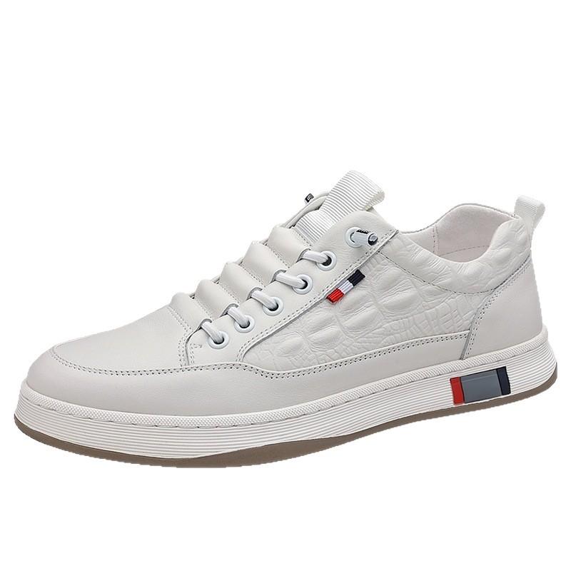 Autumn 2025 Leather Shoes Men's Leather Soft-soled Casual Shoes Men's Platform Trend Fashion Board Shoes