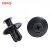 High Compatibility Plastic Rivets Fasteners 8mm Black for Car Bumper Fenders Hood Trim Repair