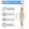 Square Watch Women Simple Fashion Analog Display Waterproof Quartz Casual Business Accessory - Birthday Anniversary Christmas Valentine's Day Gift