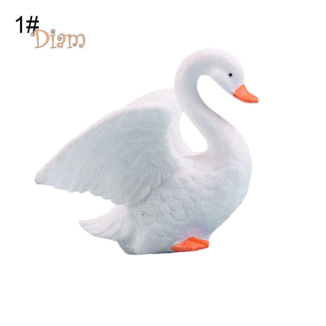 

OBS игрушечный продукт 1 шт., смола, пара лебедей, модель DIY, миниатюрный пейзажный сад, бонсай, украшения 1#
