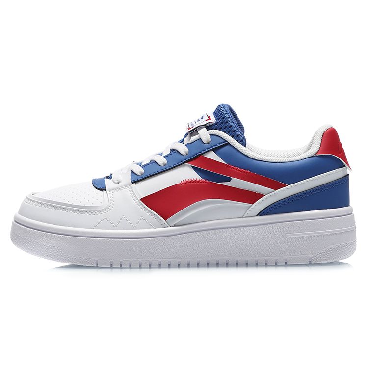 Li-Ning Non-Slip Wear-Resistant Balance Low-Top Skate Shoes Kids sneaker White Blue YKCQ288-5