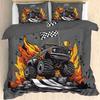 Monster Truck Bedding 135X200 Winter, Boys Car Duvet Cover 2Er Set With Pillowcase 75X50, Soft Microfiber Bedding With Zipper