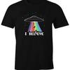 Herren T Shirt Ufo Rainbow I Believe Fun Moonworks Vintage Designer Clothes Unisex Top For Everyday Wear Graphic Stylish
