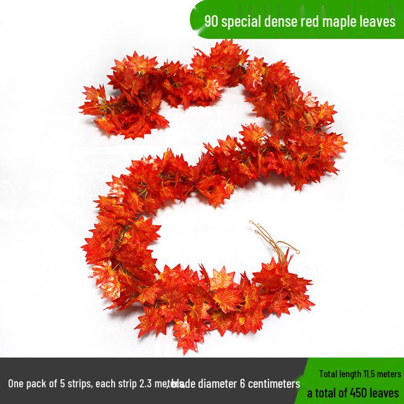 Efeutute Weinblätter Künstliche Deckenranke mit Rattan und Grünem Laub