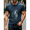 Summer Russian Ethnic Style 3D Print T-Shirts Men