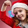 10/30/50Pcs Christmas Mini Keychain Fidget Toys Santa Claus Push Bubbles Sensory Toys Merry Christmas Gifts For Kids Adult
