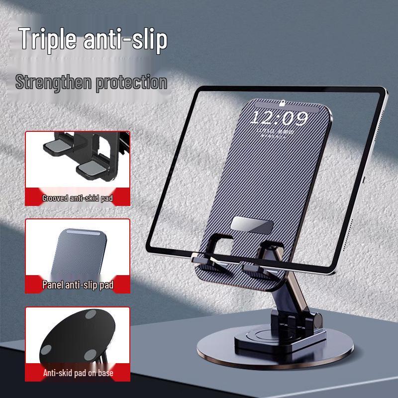360° Rotating Adjustable Phone Holder Stand - Foldable and Telescopic Car Mount