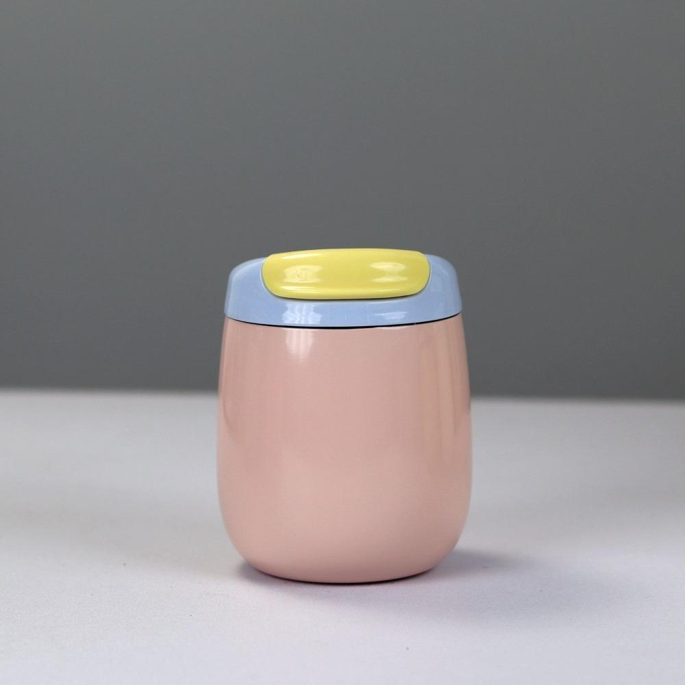 

Leak-Proof Stainless Steel Cup Mini Insulated Tumbler Portable Jelly Coffee Cup for Children розовый