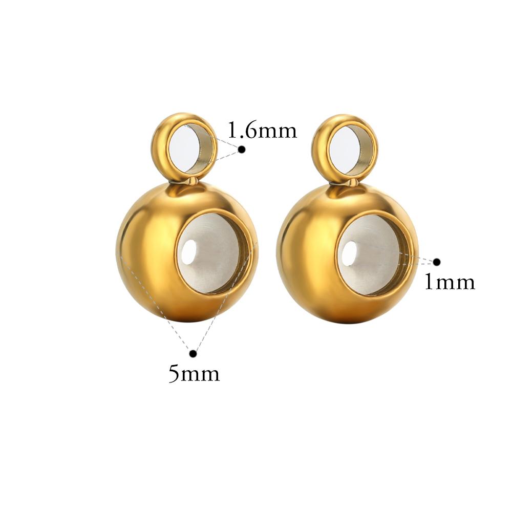 20pcs Stainless Steel Non-slip Silicone Spacer Beads Pendant Charms Clasps Gold Color Bail Beads for DIY Jewelry Making Findings