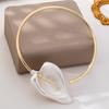 3D Floral Open Choker Necklace Gold Color Statement Choker New Clavicle Chain  Jewelry