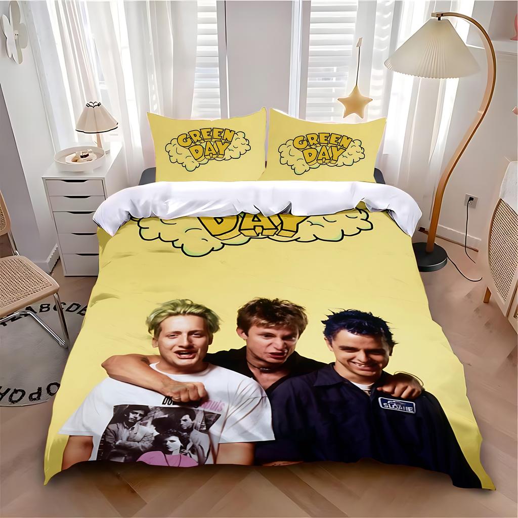 New Duvet Cover Pillowcase Bedding Set Rock Band G-Greendays Adult Boy Girl Bedroom Decoration Children Single Double Large Size