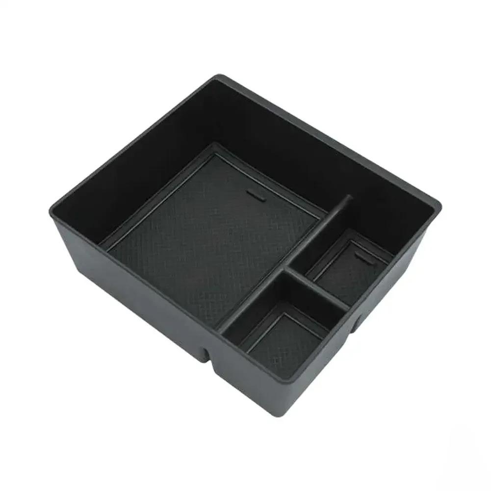 

For MG HS EHS EV 2018-2024 Center Console Armrest Organizer Tray Durable ABS Black Storage Box With Divider Car Accessories чорний