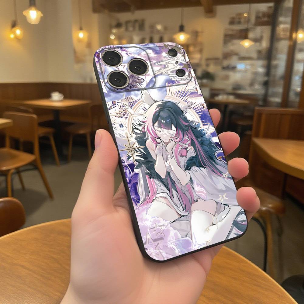 

G-Genshin Impact C-Columbina Wear-resistant Phone Case For iPhone 17,16,15,14,13,12,11,Pro,Max,Plus Black Soft Cover iPhone12PROMAX