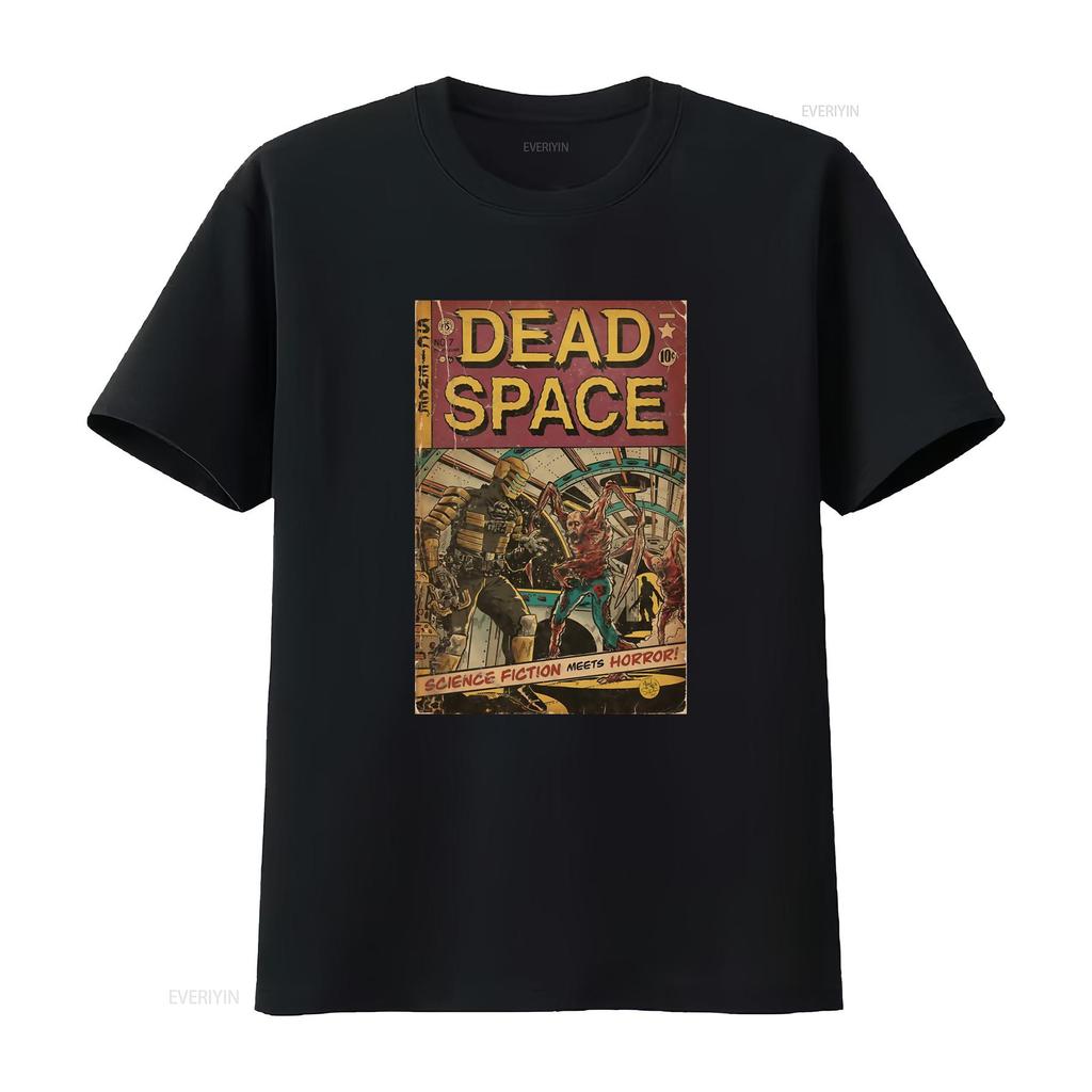 Dead Space Science Fiction Horror Comic Cover Fan Art Classic T Shirt vintage Washed Top For Everyday Wear Slightly Casual