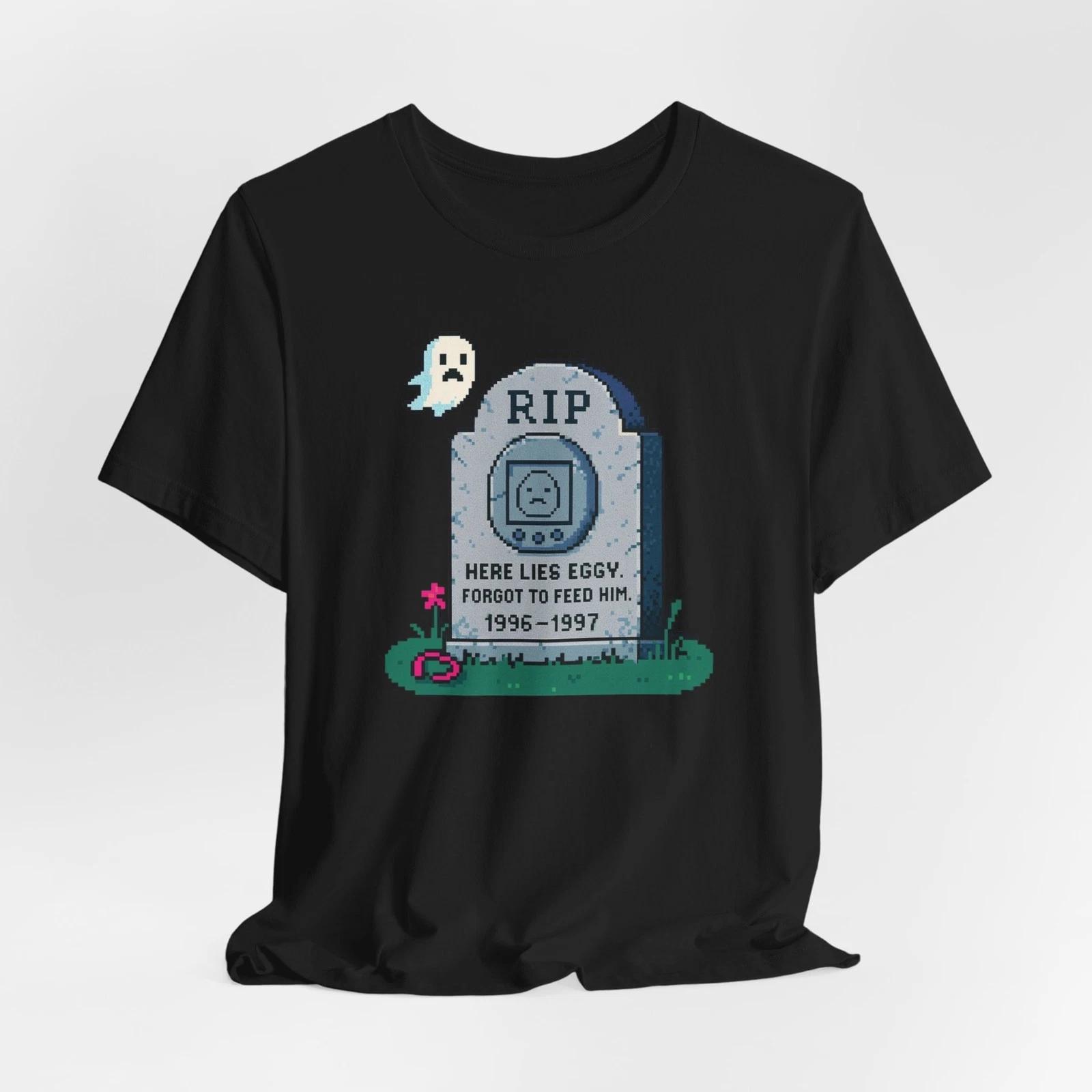 

RIP Tamagotchi Funny 8 Bit Graphic T-Shirt | 90s Y2K Millennial Nostalgia M