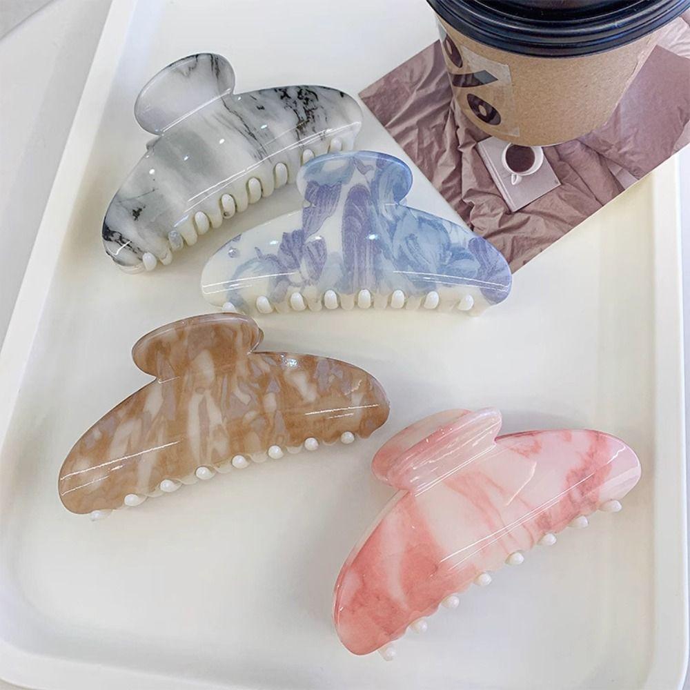 Hair Clip Ink Painting Pattern Hair Claw Shark Clip Ponytail Barrettes  Travel