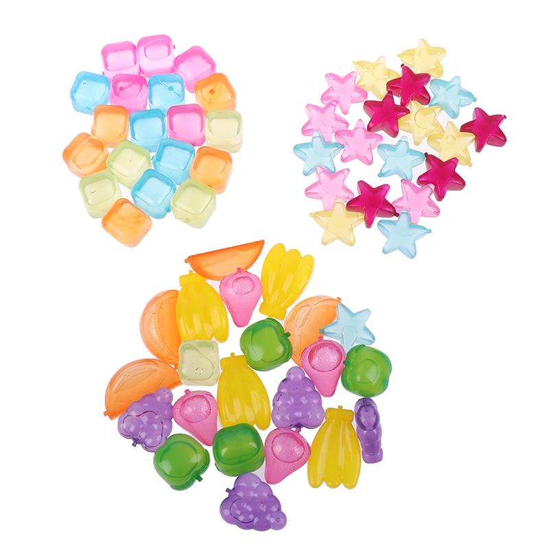 20Pcs Star Shaped Ice Cube Plastic Reusable Multicolour Ice Stone Cooling Tool