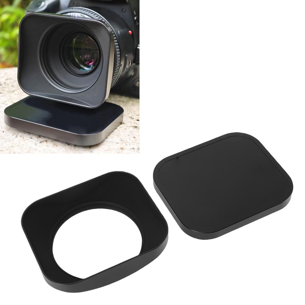 Metal   Lens Hood and   Set Matte Finish Thread Design Black 62mm Lens Hood Protector and  