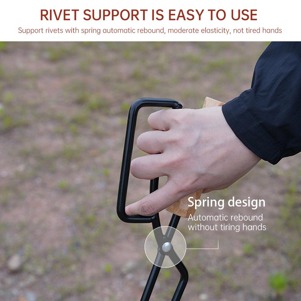 Metal Wooden Barbecue Fire Tongs Long Handle Wood Burner Fireplace  Charcoal Clip Portable Lightweight Outdoor Camping Equipment