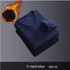 Autumn Winter Men's Long-sleeved Thermal Underwer T-Shirt Fleece Bottoming Shirt Round Neck Shirt Fashion Plus Velvet Padded T-shirt