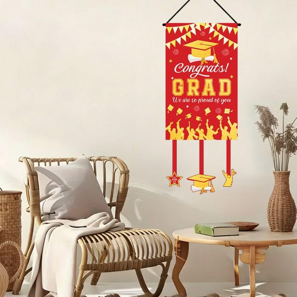 Photography Backdrop Graduation Door Flag Bachelor's Cap Graduation Decoration  Graduation Season