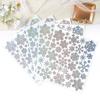 Gold Sliver Snowflake Stickers Clear PVC Sticker Gift Sealing Labels for Christmas Decoration Gift Bags Boxes Party Seal Labels