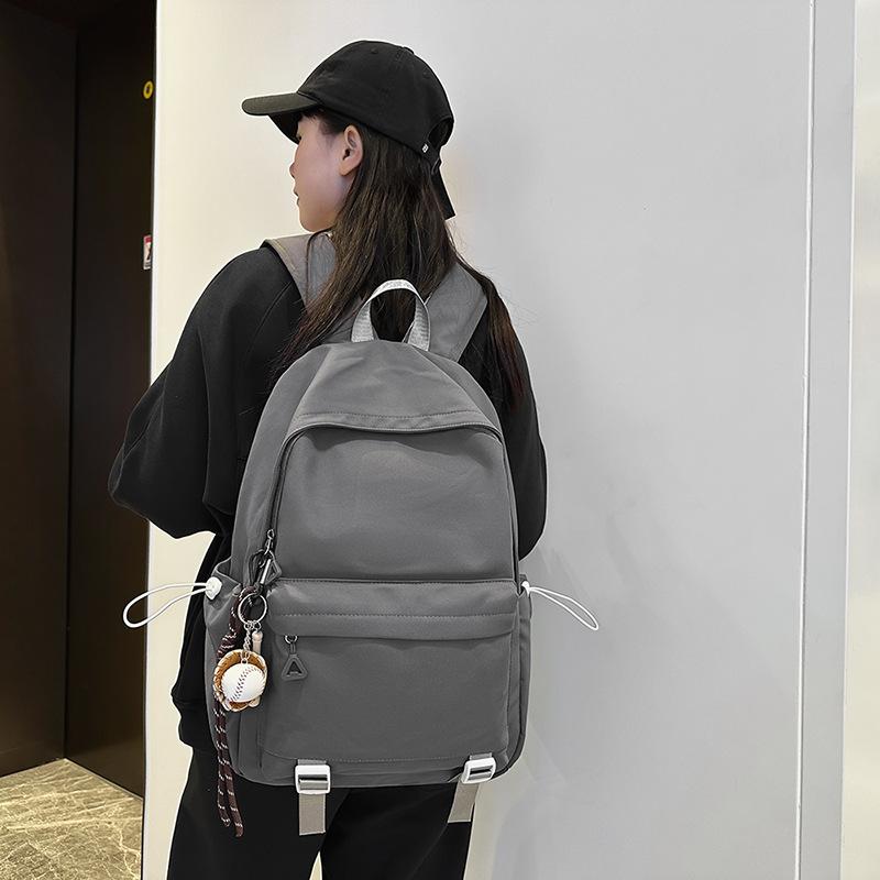 Japanese simple schoolbag female college student versatile junior high school student backpack male large capacity leisure travel backpack tide