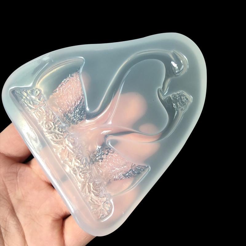 Mirror Swan Shape Epoxy UV Silicone Mould Jewelry Mobile Shell Decoration Accessories Mould