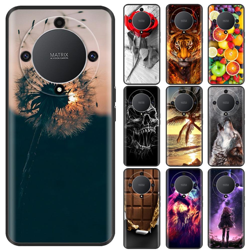 For Honor Magic6 Lite Case Honor Magic 6 5 4 Lite X9B Cover Funda TPU Soft Black Silicone Phone Cover Honor Magic 6 Lite 5G Case