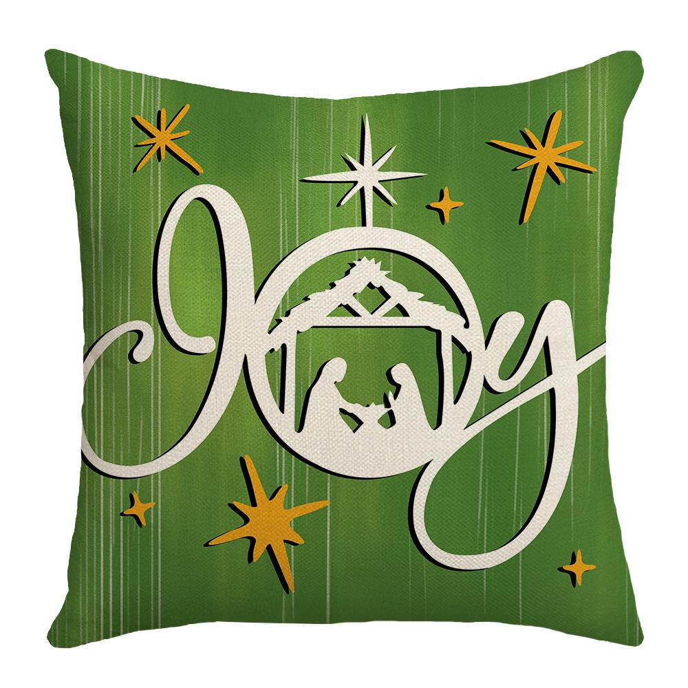 New Winter Christmas Letter Print Pillow Cover Holiday Decoration Home Sofa Cushion Cover