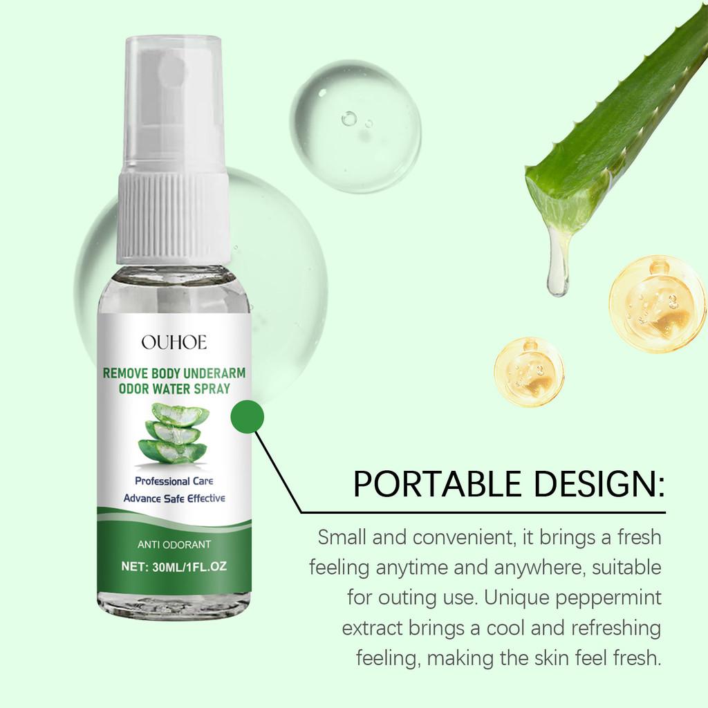 Refreshing Ouhoe Aloe Vera Underarm Spray Hydrating Moisturizing Scented Body Care For All Skin Types