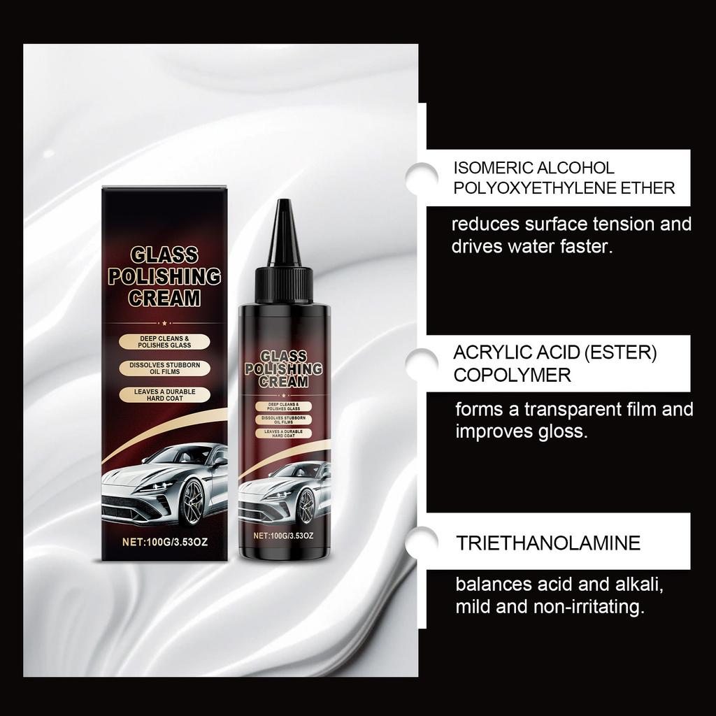 Car Glass Care Kit, Daily Cleaning, Restoration, Stain Removal, And Crystal For Car Glass.
