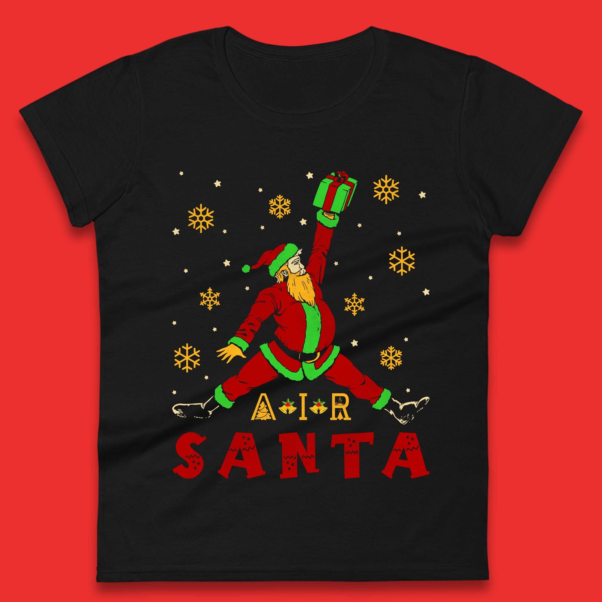 Air Santa Christmas Womens T-Shirt Mens Tops Tees Unisex M