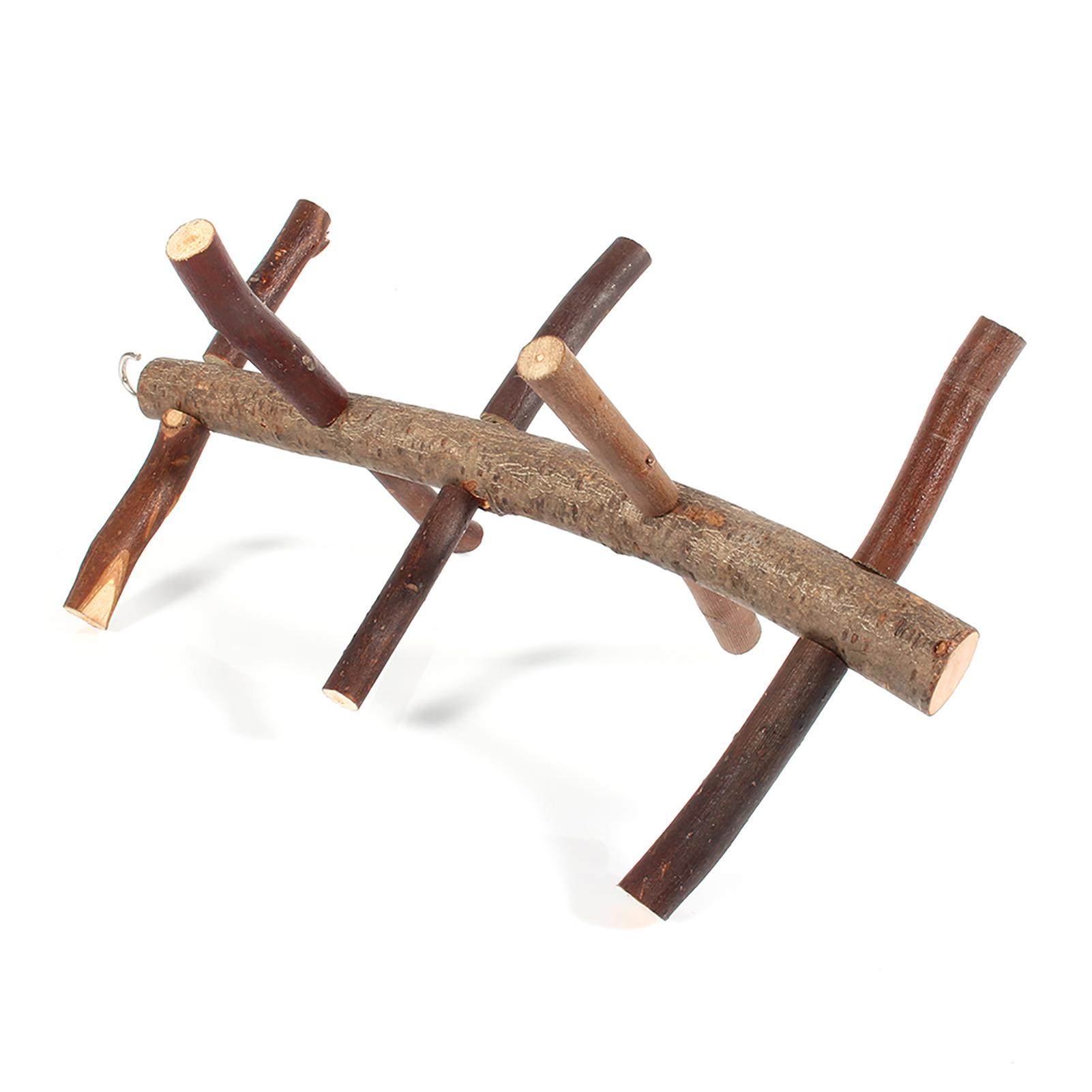 

Попугай Птицы Жердочки Клетка Подставка Игрушка Подвесная Деревянная Активность Ветки Подъем по Лестнице