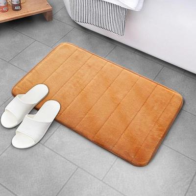 Coral Fleece Bathroom Carpet Home Bath Mat Water Absorption Non-slip Memory Foam Absorbent Washable Rug Toilet Floor Mat