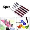 5pcs Professional Stainless Steel Spatula Kit Palette Knife for Oil Painting Fine Arts Painting Tool Set