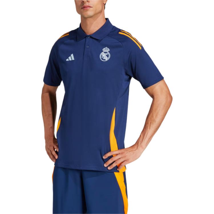 Adidas Real Madrid Tiro 24 Competition Knit Moisture-Wicking Short Sleeve Polo Men Polo JE4199