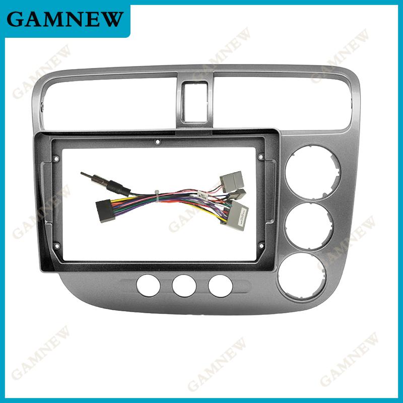 9 Inch Car Fascia Frame Adapter For Honda Civic Rebon 2001-2005 Android Radio Dashboard Fitting Panel Kit Face Plate