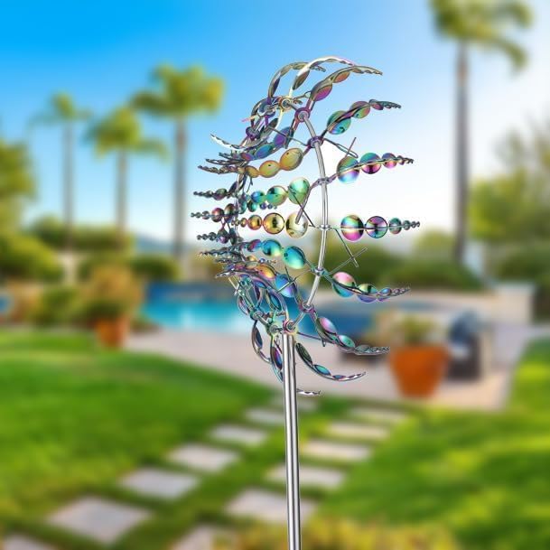Einzigartige und magische Windmühle, kinetische Windskulpturen & Spinner, 3D-Windspinner, bezaubernder Windspinner für Hof und Garten, Windfänger