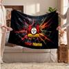 Bayer Leverkusen Football Personalized Fleece Blanket With Football Logo, Custom Name Text Soft Warm Home Throw Blanket